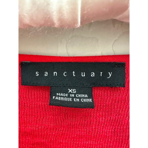 SANCTUARY | Hanna Red Lightweight Long Sleeve Top | XS - Picture 5 of 6